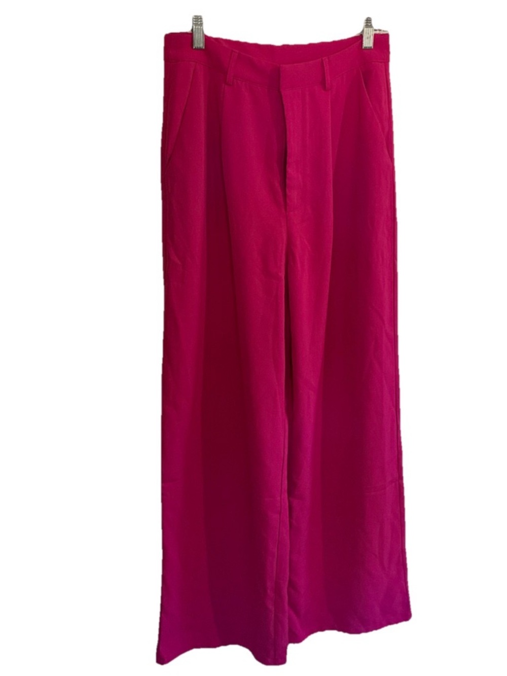 NWT Cider-Women's Hot Pink Wide Leg Pleated High Waist Trousers Sz M 28” W 28” I
